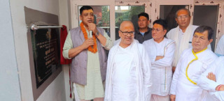 नेता बानियाँले गरे अग्नीहोत्रा आश्रम भवनको उद्घाटन