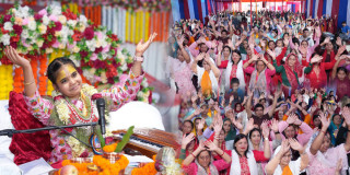 विश्वकै कान्छी भागवत वाचिका अनुराधा पाण्डेयकाे कथा प्रवचन सुन्दै हजारौं भक्तजन